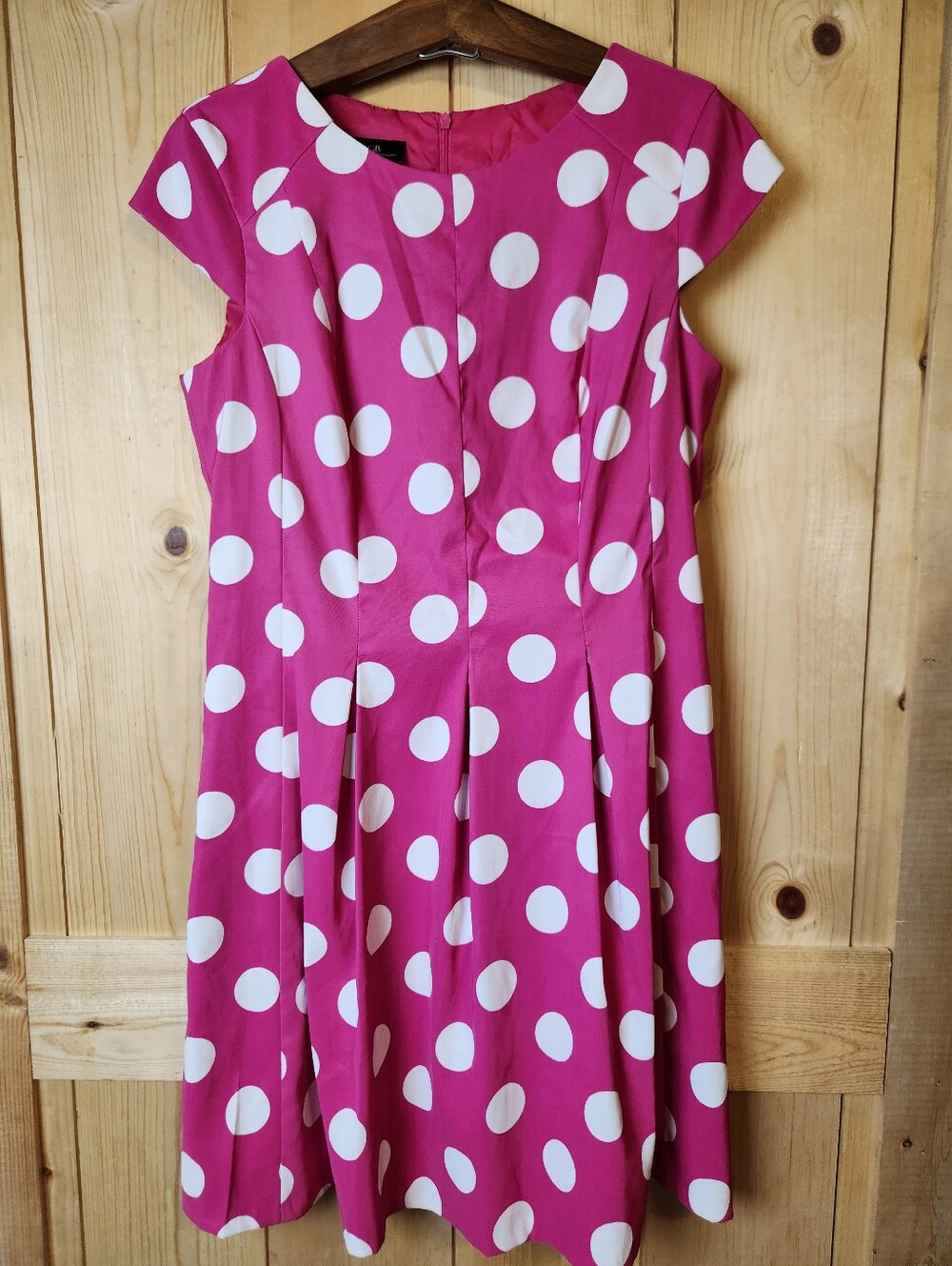 AGB Hot Pink/White Polka Dot Y2k Barbiecore Rockabilly Babydoll Princess Dress